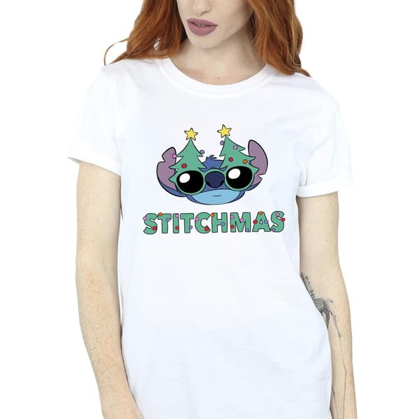 Disney Dam Lilo & Stitch Stitchmas Glasögon Bomull Boy White M