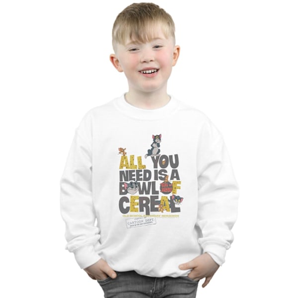 Tom And Jerry Boys All You Need Is Sweatshirt 12-13 År Vit White 12-13 Years