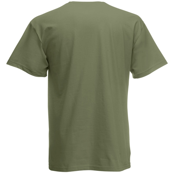 Herr kortärmad casual T-shirt medium olivgrön Olive Green Medium