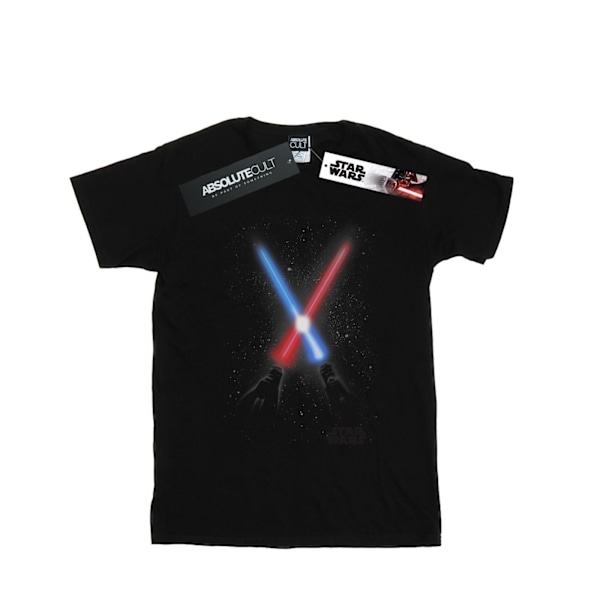 Star Wars Boys Crossed Lightsabres T-Shirt 7-8 år Svart Black 7-8 Years