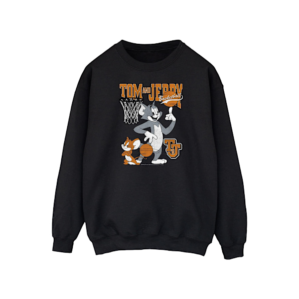 Tom och Jerry Herr Spinning Basketboll Bomull Sweatshirt L Svart Black L