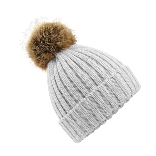 Beechfield Unisex Cuffed Design Vintermössa En Storlek Ljusgrå Light Grey One Size