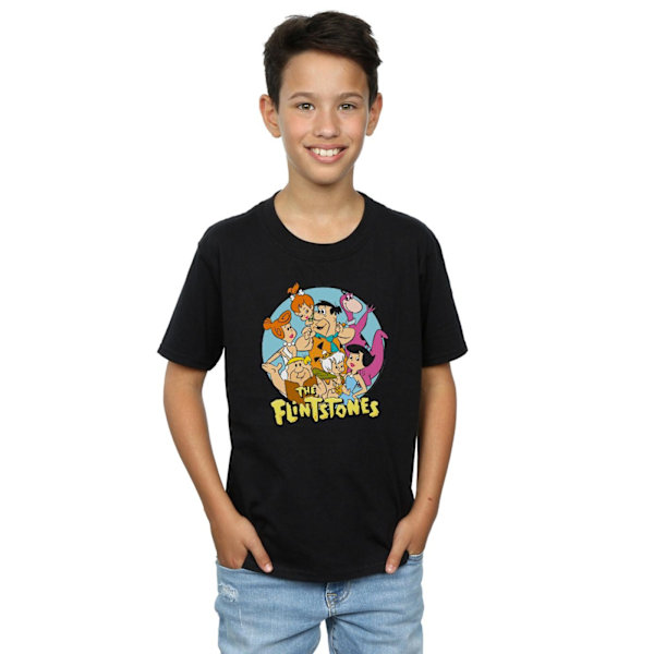 The Flintstones Boys Group Circle T-Shirt 9-11 år Svart Black 9-11 Years