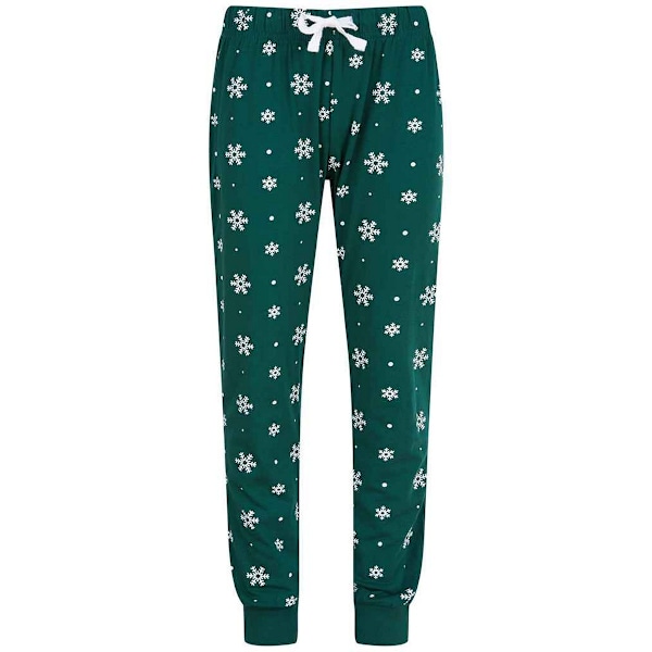 SF Minni Barn/Barn Snowflake Lounge Byxor 5-6 År Flaska Bottle Green/White 5-6 Years