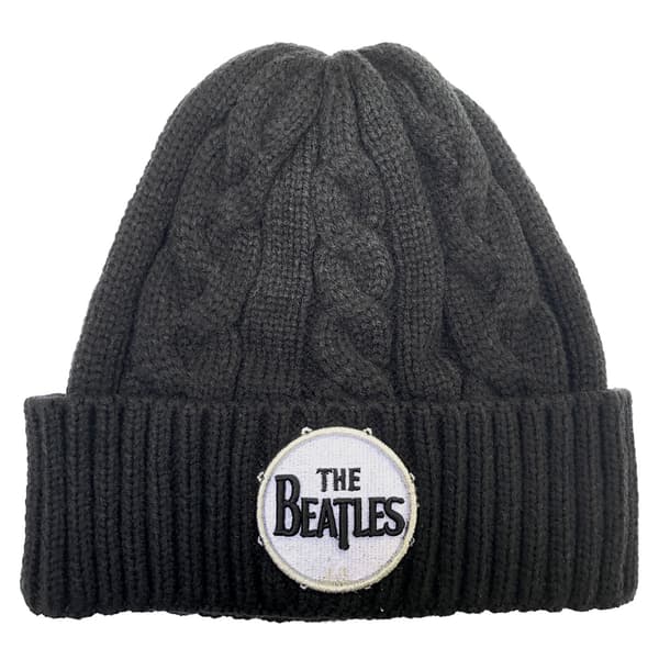 The Beatles Unisex Vuxen Drum Kabelstickad Logotyp Mössa One Size B Black One Size