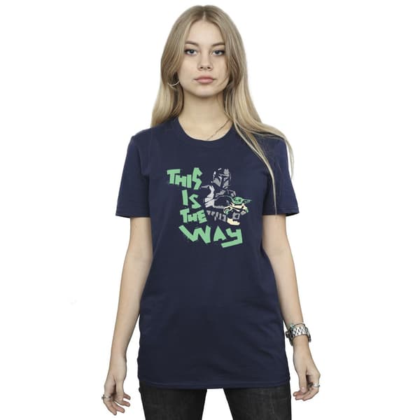 Star Wars Dam/Kvinnor The Mandalorian This Is The Way Duo Cot Navy Blue XL
