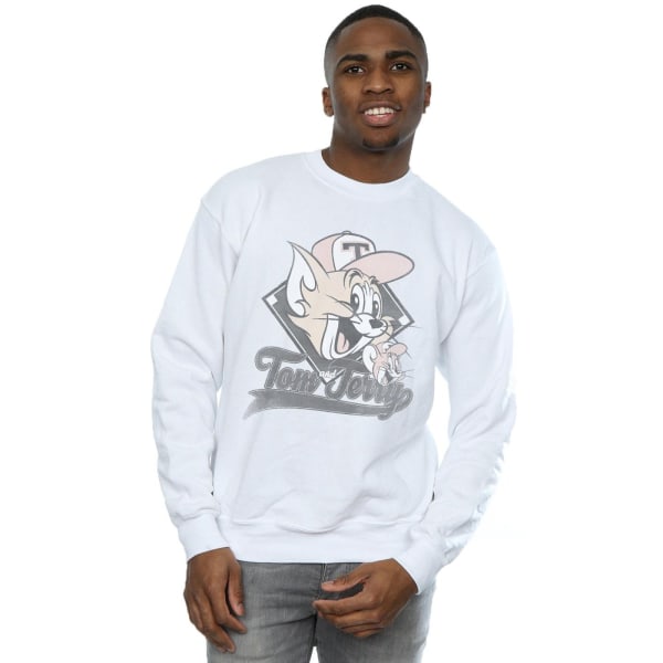 Tom And Jerry Herr Basebollkeps Sweatshirt 3XL Vit White 3XL