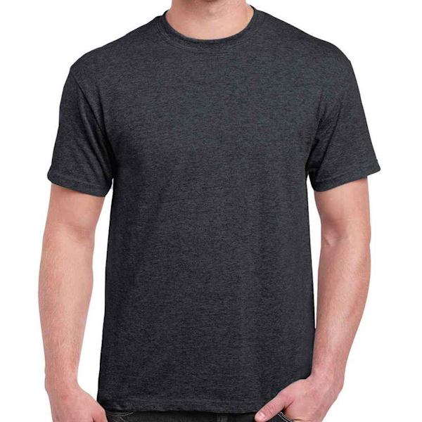 Gildan Herr Ultra Cotton T-Shirt 5XL Mörk Heather Dark Heather 5XL