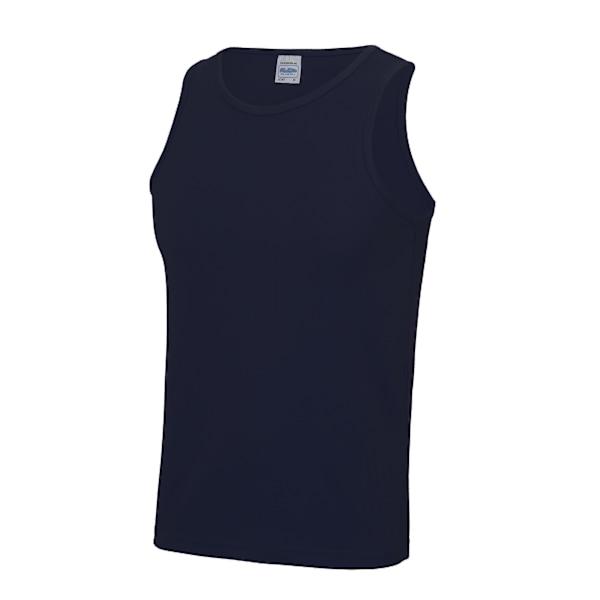 AWDis Just Cool Herr Sport Gym Enkel Tank Top / Linne XL Fransk French Navy XL
