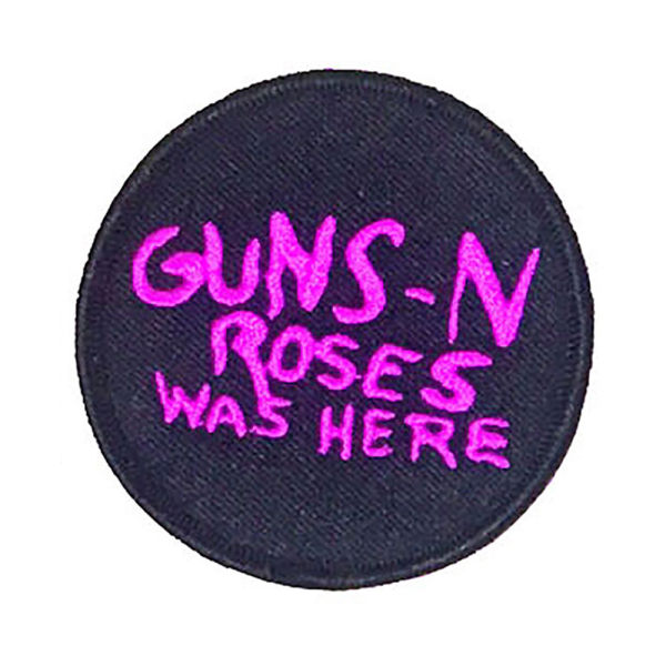 Guns N Roses Was Here Iron On Patch One Size Marinblå/Rosa Navy Blue/Pink One Size