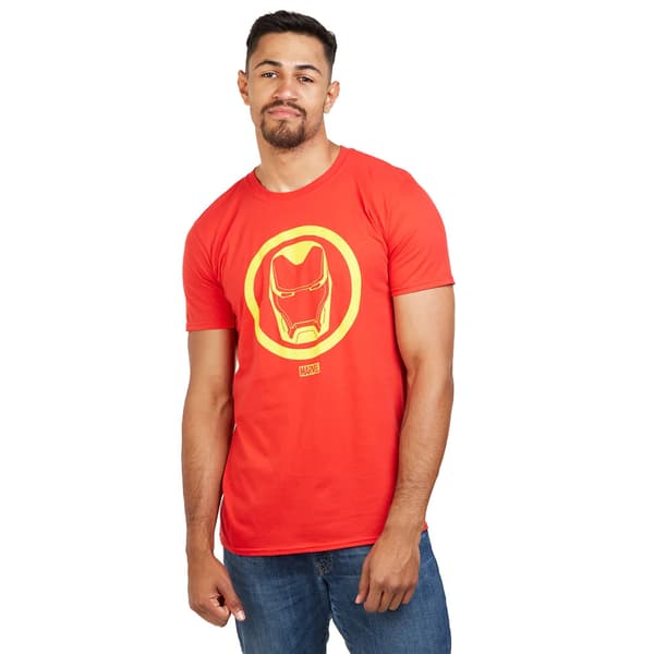 Iron Man Emblem T-shirt för män L Röd Red L