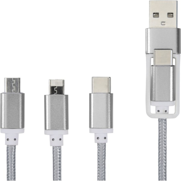 Bullet Versatile USB-kabel One Size Grå Grey One Size