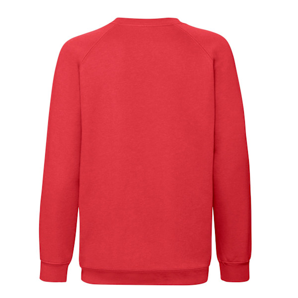 Fruit of the Loom Barn/Barn Premium Raglan Sweatshirt 14-1 Red 14-15 Years