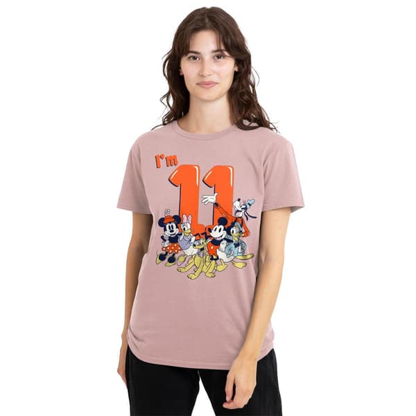 Mickey Mouse & Vänner Dam/Flick Vintage Grupp 11-årsdag Pink M