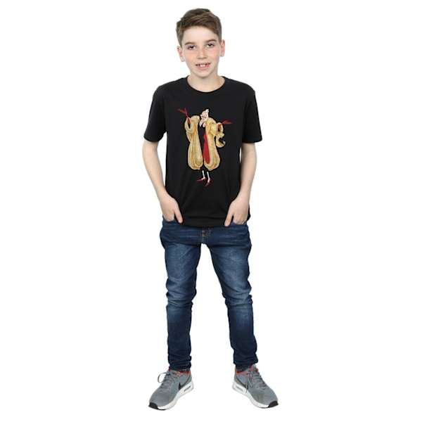 Disney Boys 101 Dalmatians Classic Cruella De Vil T-Shirt 12-13 Black 12-13 Years