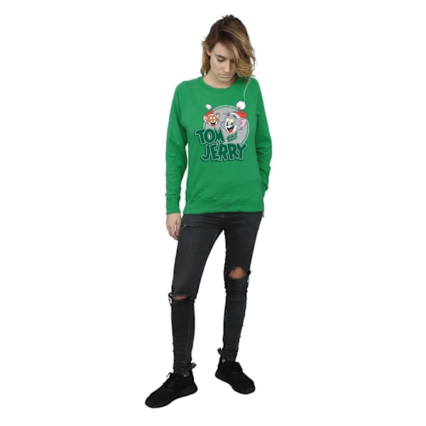 Tom And Jerry Damkläder/Dam Julhälsningar Sweatshirt XXL Irish Green XXL