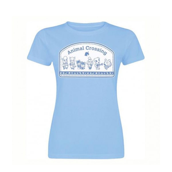 Animal Crossing Dam/Kvinnor Timmy & Tommy Fitted T-Shirt XXL Sky Blue XXL