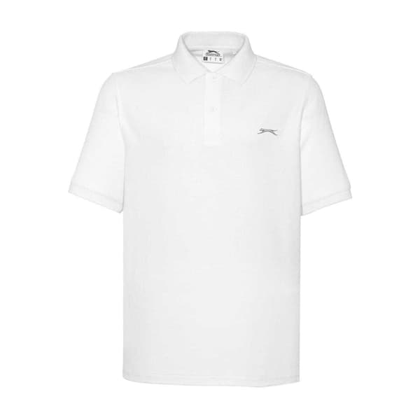 Slazenger Herr Broderad Logotyp Pikétröja XL Vit White XL