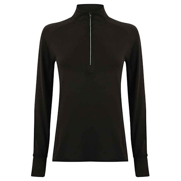Tombo Dam/Kvinnors Prestanda Kvarts Dragkedja Långärmad Topp XX Black XXL