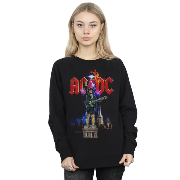 AC/DC Dam/Kvinnor Angus NYC Sweatshirt M Svart Black M