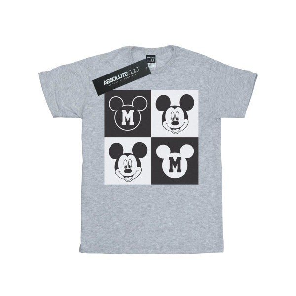 Disney Boys Musse Pigg Leende kvadrater T-shirt 9-11 år Spo Sports Grey 9-11 Years