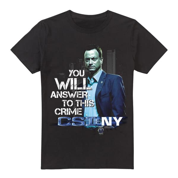 CSI: NY Herr T-shirt \"You Will Answer\" S Svart Black S
