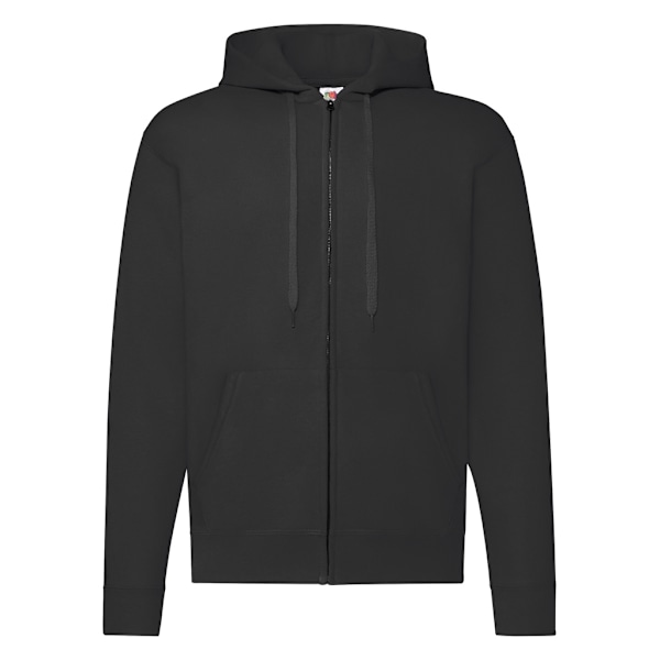 Fruit of the Loom Classic Zipped Hoodie för män 4XL Svart Black 4XL
