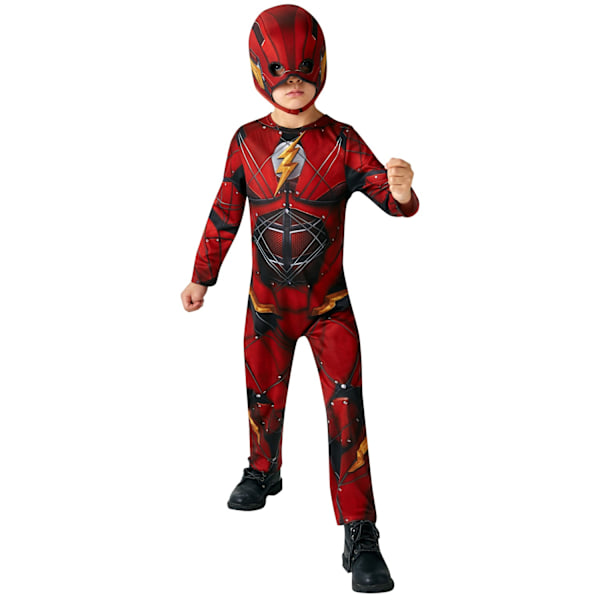 Justice League Pojkkostym The Flash 9-10 år Röd/Svart Red/Black 9-10 Years