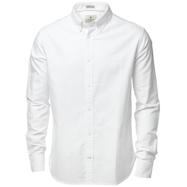 Nimbus Mens Rochester Oxford Långärmad formell skjorta L Vit White L