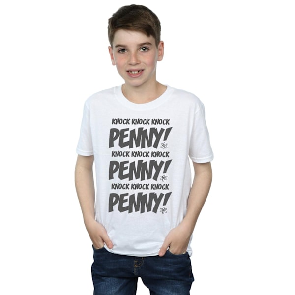 The Big Bang Theory Pojkar Knock Knock Penny Bomulls T-shirt 12-13 White 12-13 Years