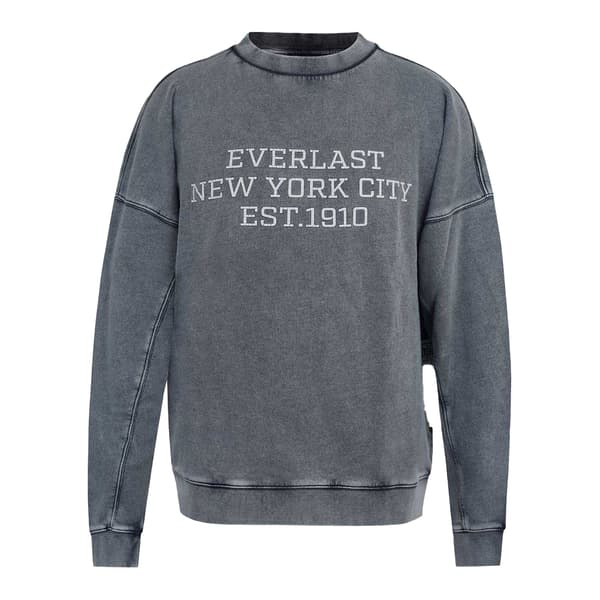 Everlast Herr NYC Lettering Crew Neck Sweatshirt S Washed Grey Washed Grey S