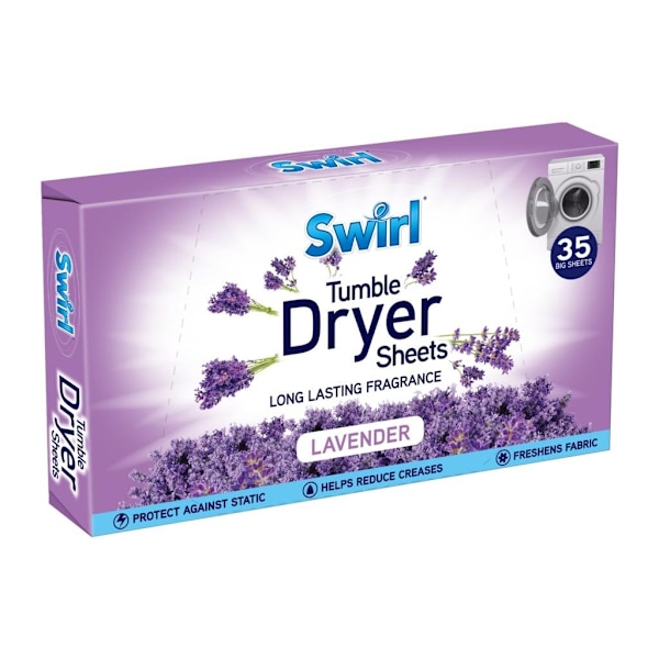 Swirl Lavender Torktumlare Lakan (Förpackning om 35) En Storlek Lila Purple One Size