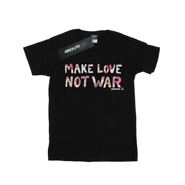 Woodstock Boys Make Love Not War Blommig T-shirt 5-6 år Svart Black 5-6 Years