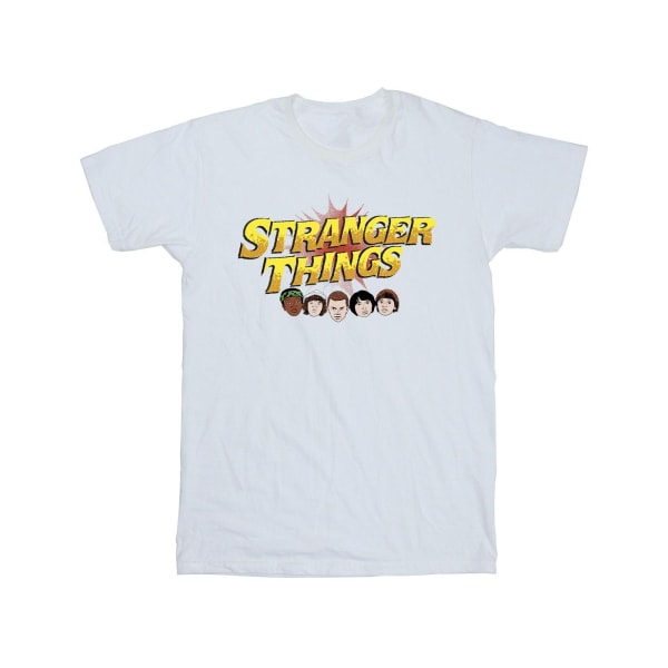 Netflix Girls Stranger Things Comic Heads T-shirt i bomull 7-8 Ye White 7-8 Years