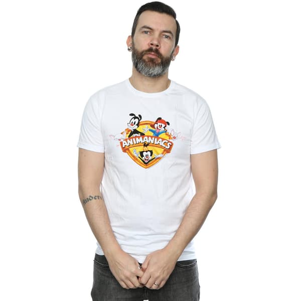 Animaniacs Herr T-shirt Group Shield S Vit White S