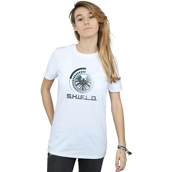 Marvel Womens/Ladies Agents Of SHIELD Circuits Bomull Boyfriend White M
