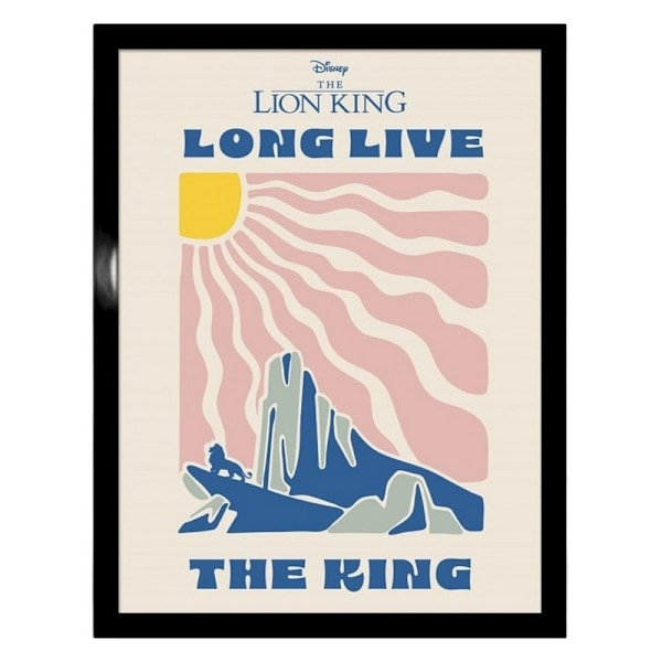 Lejonkungen Långt Leve Kung Mufasa Inramad Affisch 40cm x 30 Blue/White/Pink 40cm x 30cm