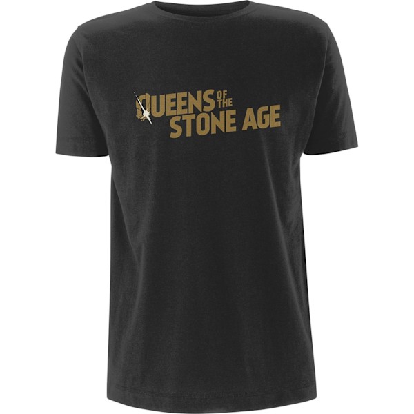 Queens Of The Stone Age Unisex Adult Metallic Cotton Logo T-Shirt Grey XL