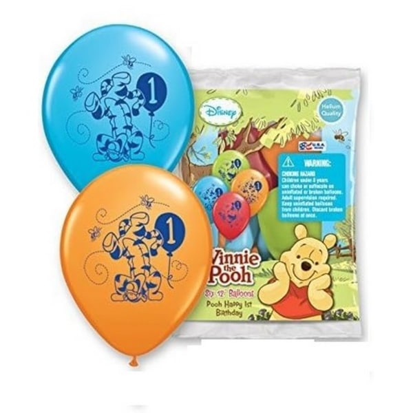 Winnie the Pooh Latex Tigger Ballonger (5-pack) En Storlek Flerfärgad Multicoloured One Size