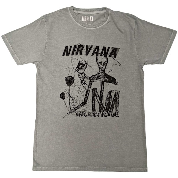 Nirvana Unisex Adult Incesticide Stacked Logo T-Shirt L Green Green L