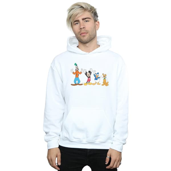 Disney Herr Mickey Mouse Vänner Hoodie S Vit White S