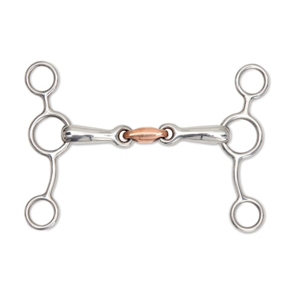 Shires Copper Lozenge Häst Tom Thumb Bit 5in Metallic Silver Metallic Silver 5in