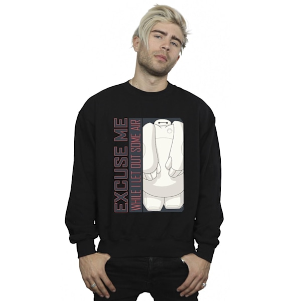Disney Herr Big Hero 6 Baymax Excuse Me Some Air Sweatshirt XXL Black XXL