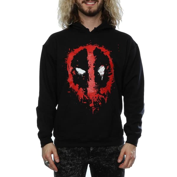 Deadpool Herr Splat Face Bomullshuvtröja M Svart Black M