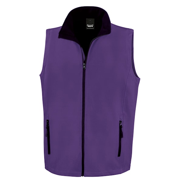 Result Herr Printable Softshell Body Warmer XL Lila/Svart Purple/Black XL