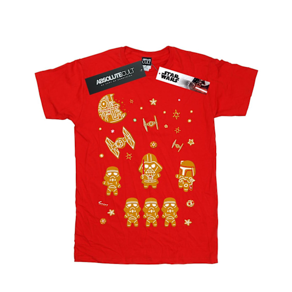 Star Wars Dam/Damer Gingerbread Empire Bomull Boyfriend T-Shirt 3XL Röd Red 3XL
