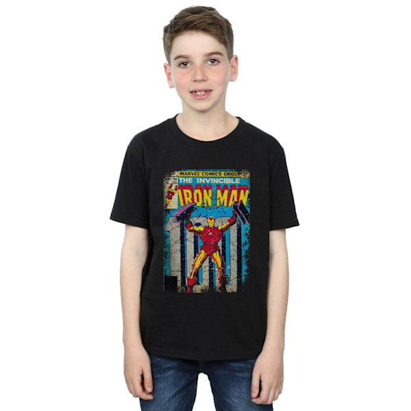 Marvel Boys Iron Man Cover T-Shirt 5-6 år Svart Black 5-6 Years