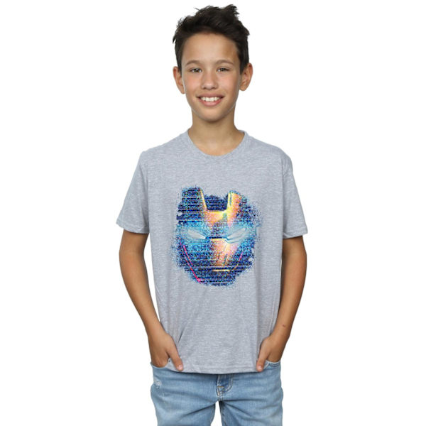 Marvel Boys Iron Man Distressed Head T-Shirt 5-6 år Sports G Sports Grey 5-6 Years