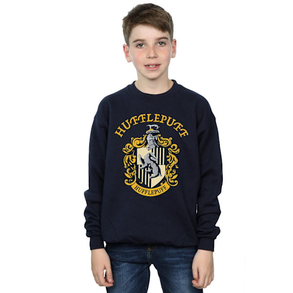 Harry Potter Pojkar Hufflepuff Sweatshirt 7-8 År Marinblå Navy Blue 7-8 Years