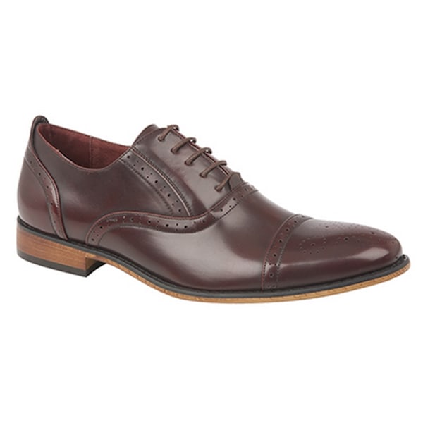 Goor herr Capped Lace Oxford Brogue skor 7 UK Oxblood Oxblood 7 UK